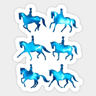 Turquoise Dressage Horses Sticker